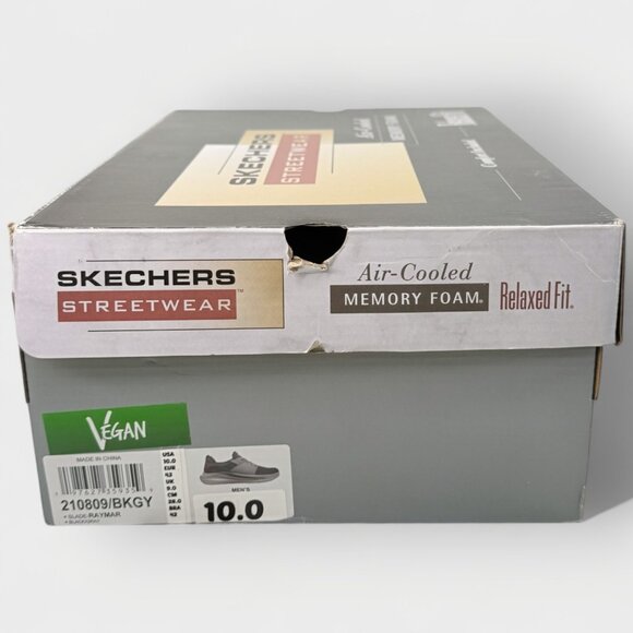 Skechers Men’s Relaxed Fit Slade Raymar Black Gray Sneaker Size 10 Vegan Shoes - Picture 14 of 14